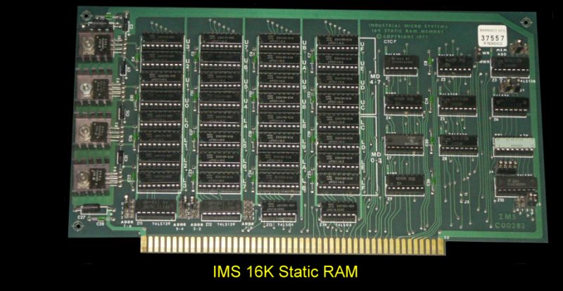 S100 Computers - IMS 16K Static RAM